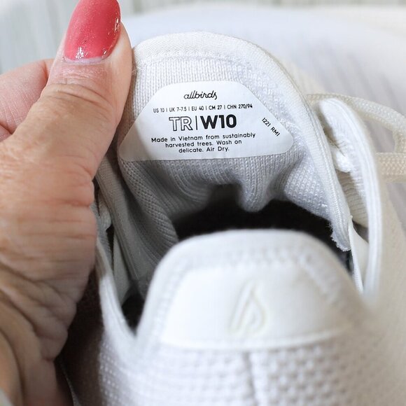 Allbirds Size10 wool runners white lightweight sneakers - Picture 6 of 6